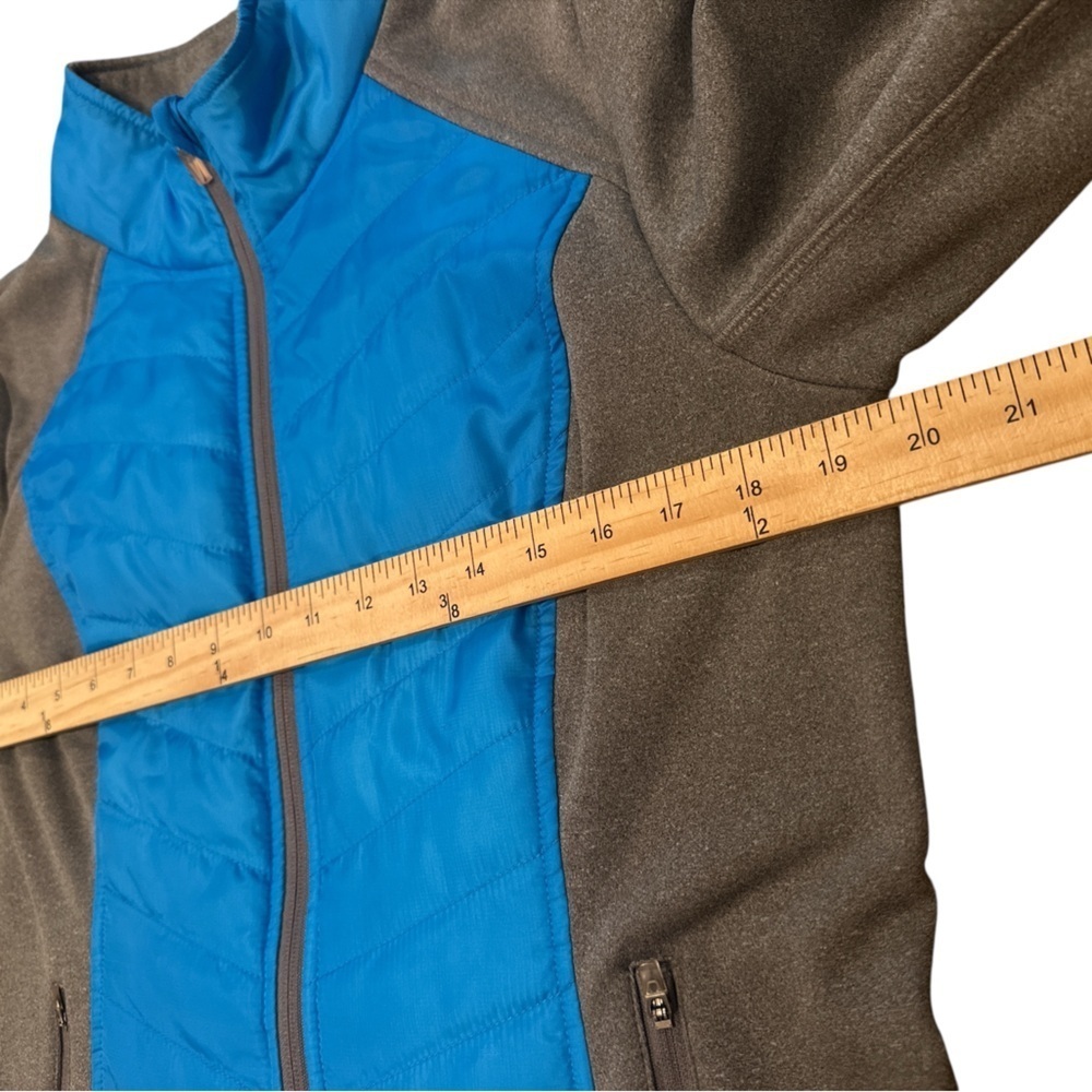 Exertek Jacket Size PL Blue Gray Full Front Zipper Stand Collar Lightweight - Picture 11 of 13